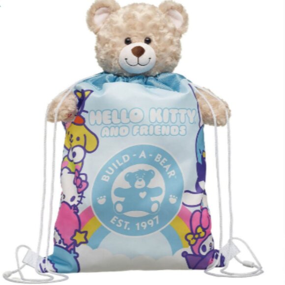 NWT Hello Kitty and Friends Sanrio Build a Bear Toy Bear Carrier Drawstring - Picture 10 of 10